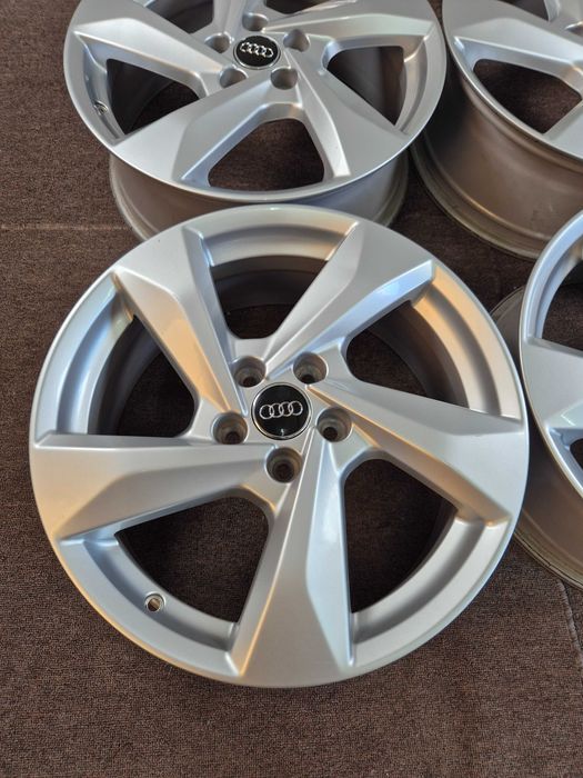 4 Jante Aliaj 5x112 18'' 7J ET 43 - OEM AUDI Q2 Q3 / VW Passat Touran Sharan T-Roc Tiguan / Skoda Octavia Karoq Kodiaq CA NOI !