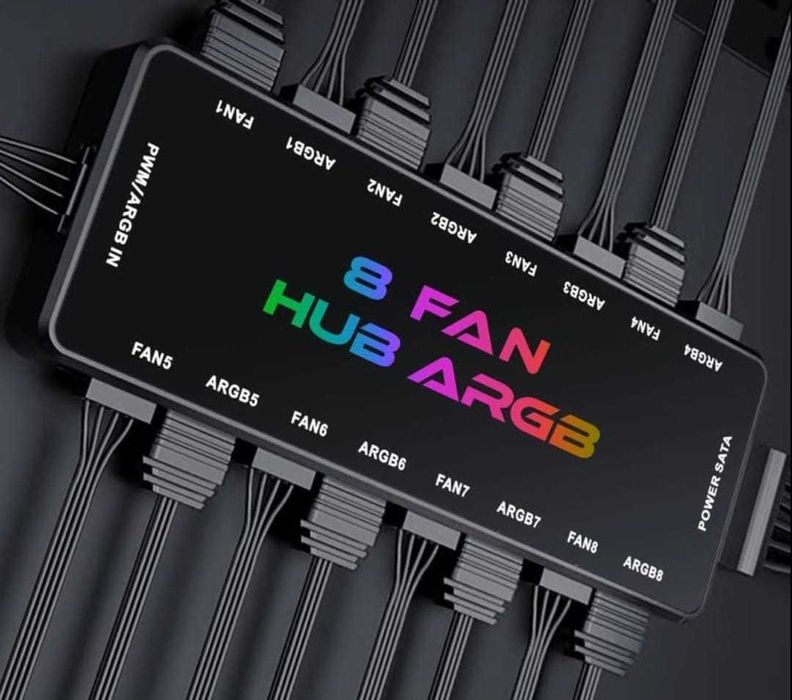 Fan Controller HUB pentru 9 ventilatoare ARGB cu telecomanda