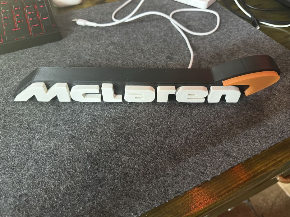 Decor LED Mclaren  Printat 3D 320mmX 60mm