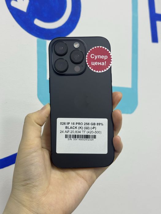 IPhone 16 Pro 256 GB 89% Pintel kz