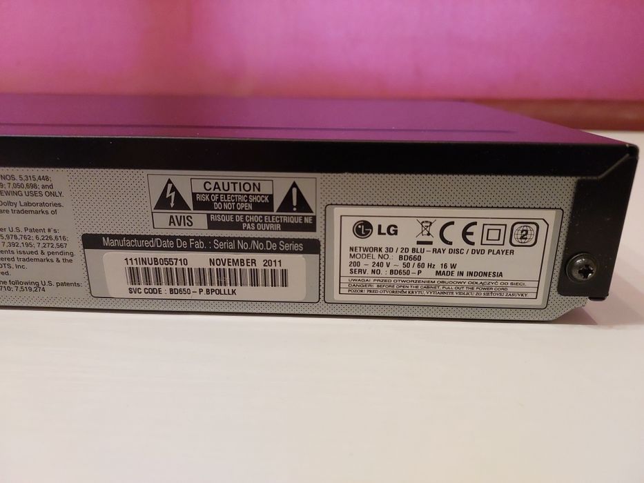 Blu-ray disc/ dvd player LG. Usb, HDMI, optical out. Citiți anunțul.