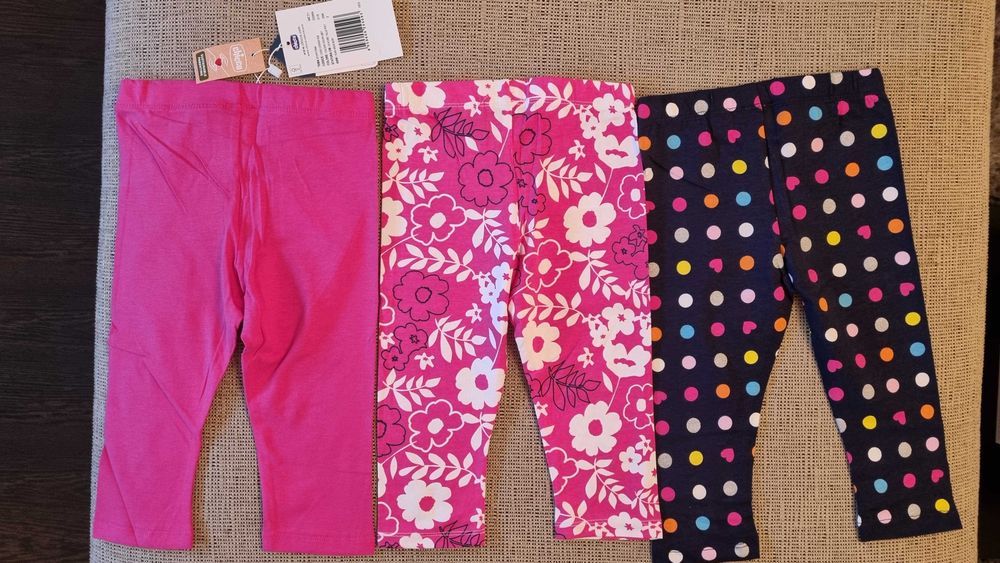 Set de 3 pantaloni fete Chicco, 2-3 ani, noi, cu eticheta
