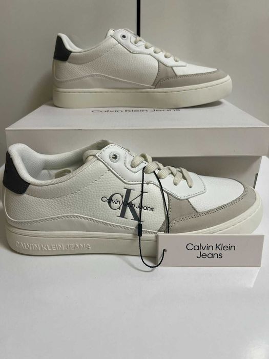 Нови мъжки маратонки CALVIN KLEIN - Toothy Runner, кожени, 42, 43, 44