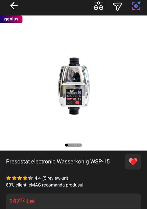 Presostat electronic Wasserkonig WSP-15