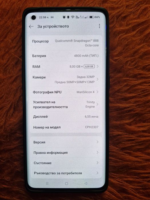 Oppo Find X5 Black,256GB,8+6GB RAM,Dual SIM