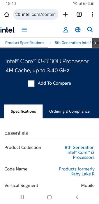 Laptop lenovo think pad l480,i3 a8a gen,8gb ram