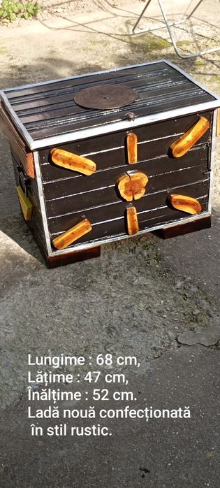 Ladă rustică pentru depozitat lemne