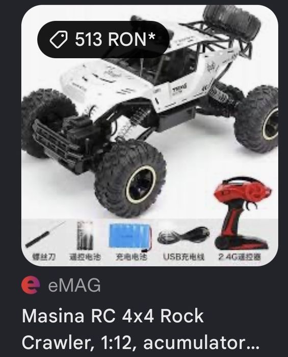 Mașină Off-Road cu Telecomandă 4x4 – Nouă în cutie originală