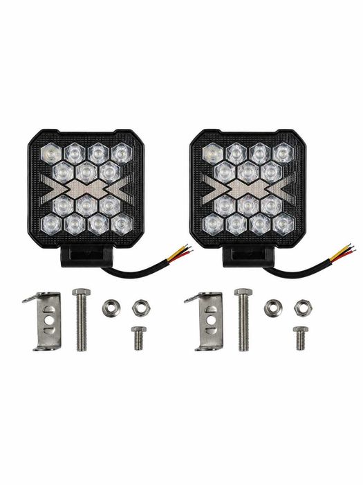 Set 2 proiectoare LED CO-LIGHT 40W, 8000 lm, 12V–24V, IP68, cu semnalizare, 4 inch