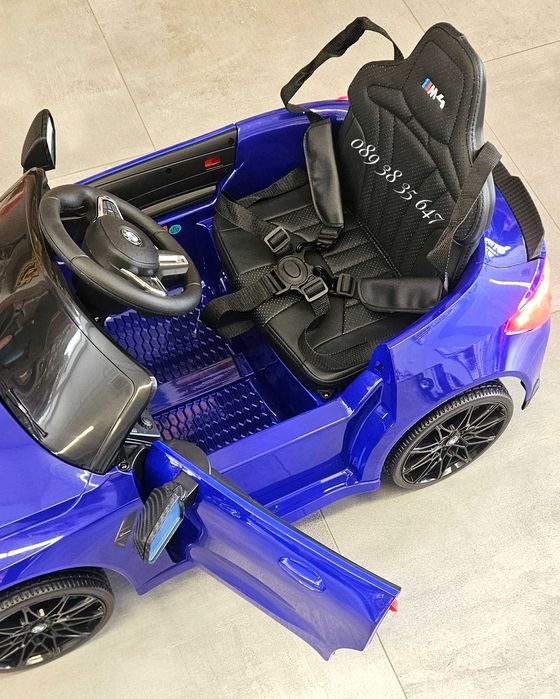 ТОП ЦЕНА!НОВО!Акумулаторна кола BMW M4 с 12V,EVA гуми,кожена седалка