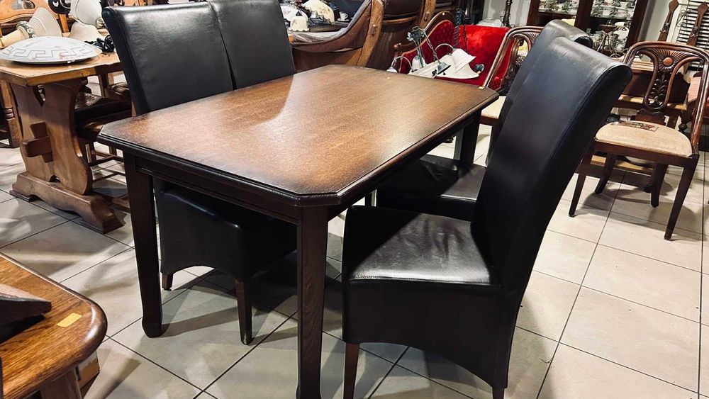 Маса + 4 стола изработена от масив Дъб Холандия