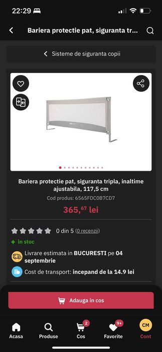 Bariera ( laterale) protectie pat culisanta XXL