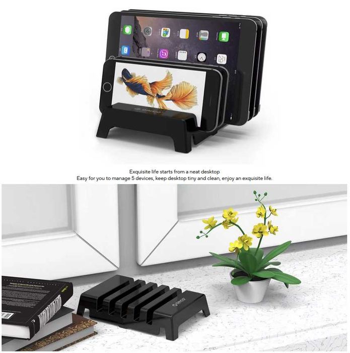 Стойка органайзер с държач за таблети и мобилни телефони ORICO DK305