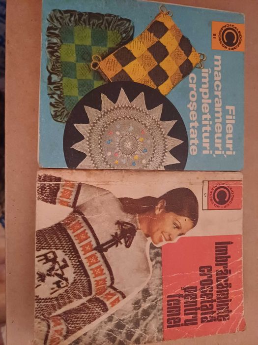 Carti despre croitorie, broderie, crosetat si tricotat