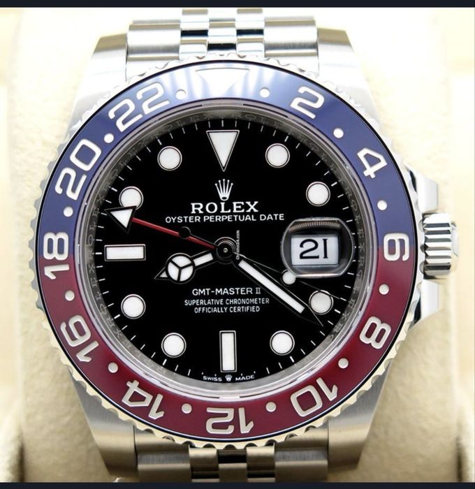 GMT MASTER 2 Pepsi 40 mm Automatic Otel Safir luxury diver barbati