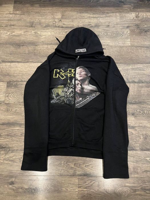 vetements titanic zip hoodie