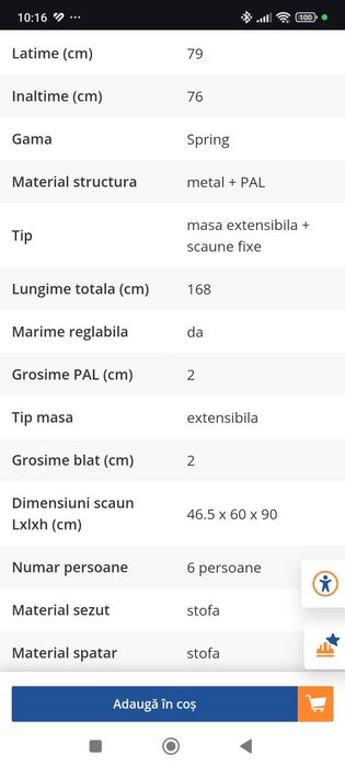 Masa de bucătărie