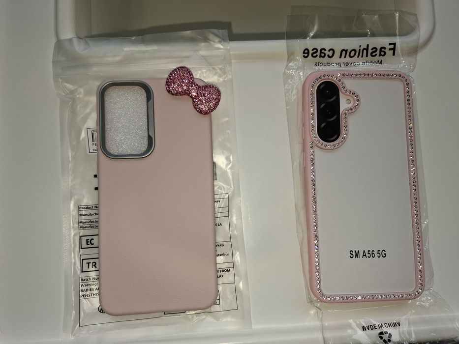 Розови Кейсове с камъни за Samsung Galaxy A56 5G.