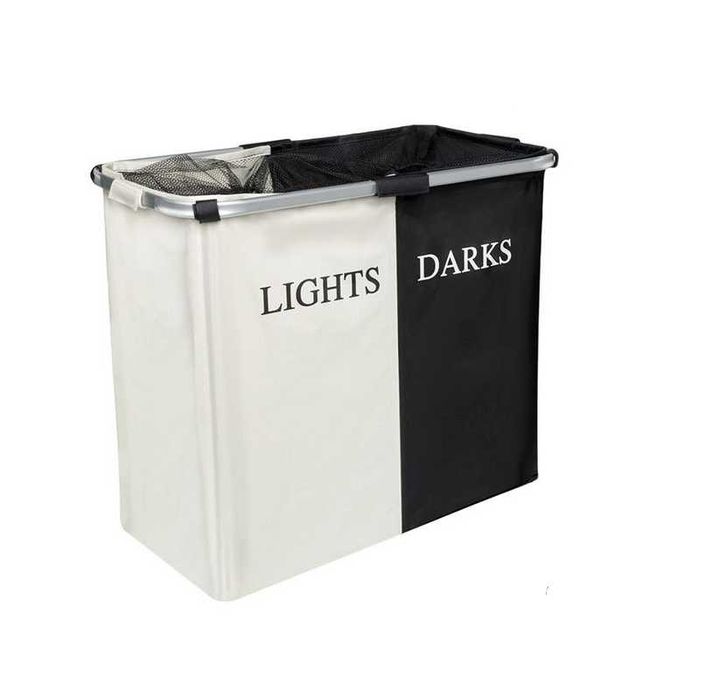 Декоративен двоен кош Mercado Trade, За дрехи, Текстил