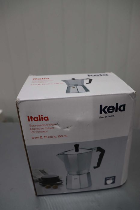 Кафеварка Kela Italia, 150 мл, алуминий, сребриста, 8 x 8 x 13 см