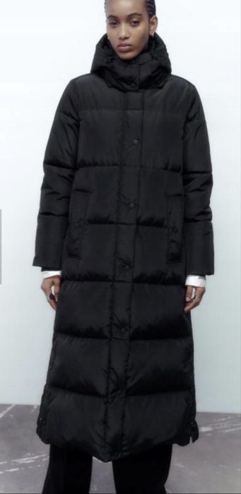 ZARA/ пуховик- анорак длинный женский