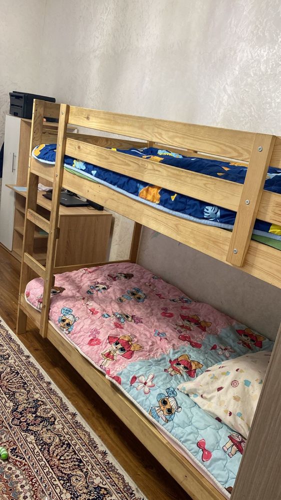 Двухьярусная кровать ИКЕА двухьярустная двухъярусная: 40 000 тг ...
