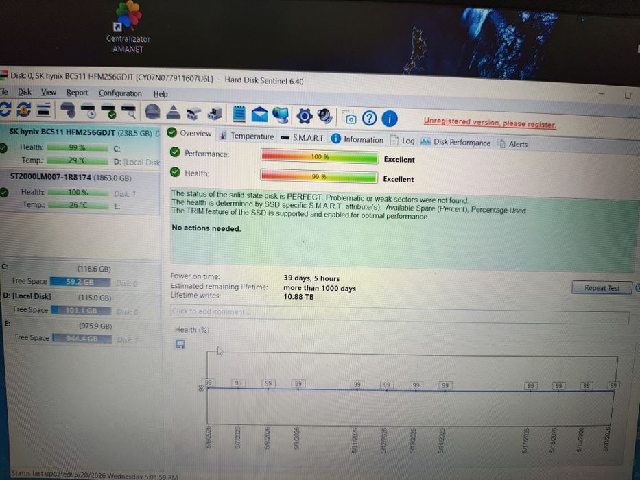 Hard disc extern 2 terra