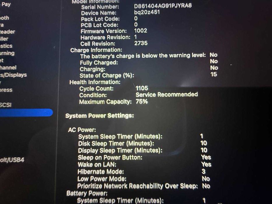 Apple Macbook Air M1 16GB 512GB Silver