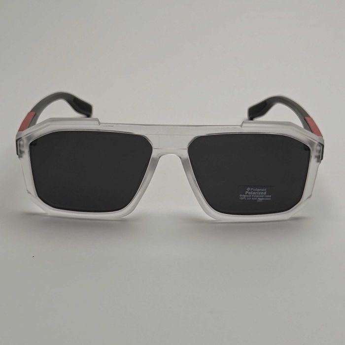 Слънчеви очила с Поляризация Унисекс Черни Кафяви Бели  Правоъгълни