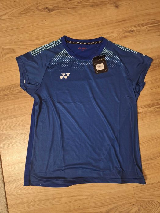 Tricouri sport Yonex NOI cu eticheta, XL femei/ M bărbați, albastru și roșu