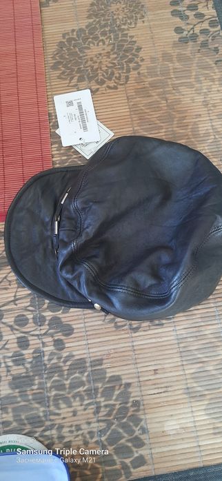 шапка  унисекс оригинална естествена бивалска кожа