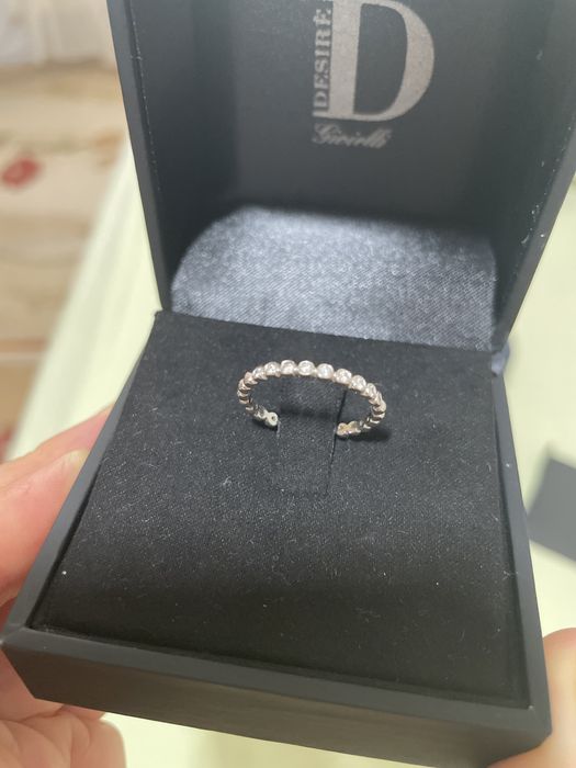 Vand inel aur alb 18k cu diamante!