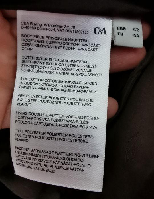 Geaca C&A mama - maternitate si purtare bebelus