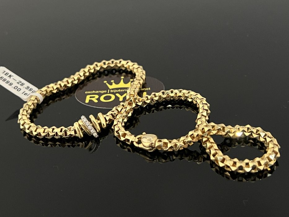 Bijuteria Royal CB : Colier damă aur 18K 28,39gr Diamante naturale