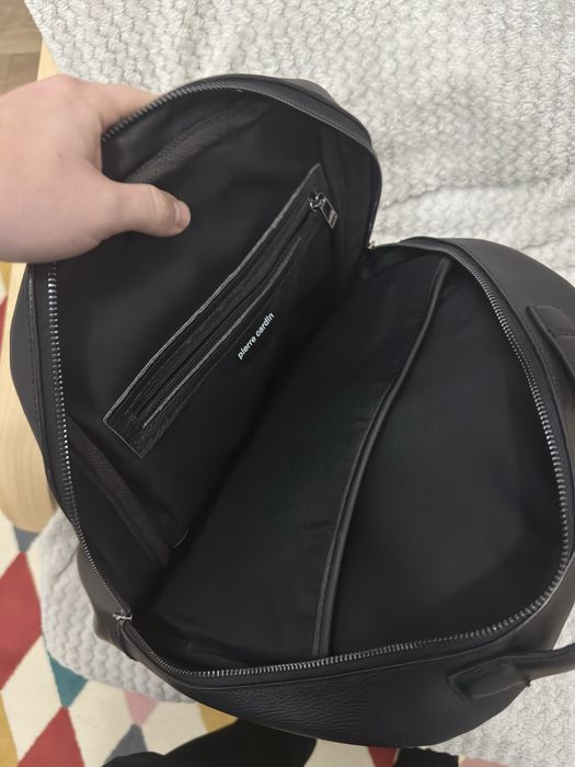 Ghiozdan piele Pierre Cardin Negru 14”