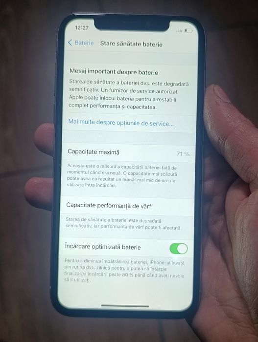 iPhone X 64GB stocare