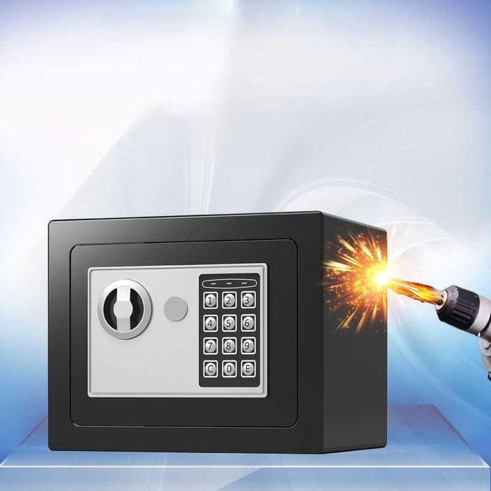 Mini сейф / Uy va ofis / Kod + Kalit / Metall / Barmoq izi / Smart