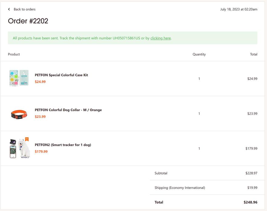 PETFON2 (Smart tracker for 1 dog) - тракер за куче