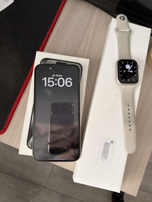 Iphone 15pro max 256Гб+ Apple Watch 7