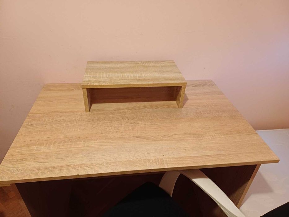 Ъглови легла с МАТРАЦИ 82/190см и БЮРО дъб сонома