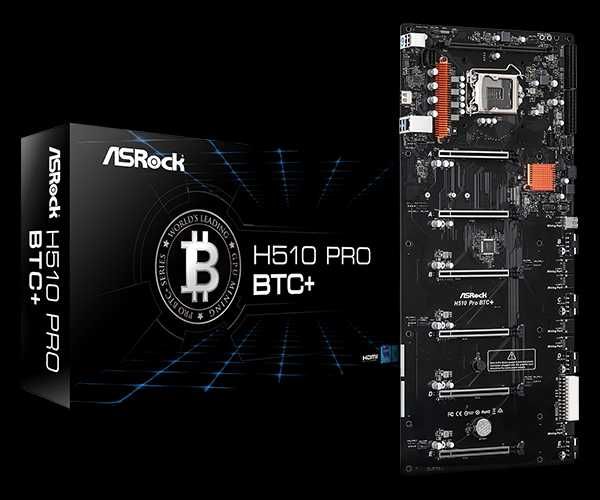 Чисто нова ASRock H510 Pro BTC+ дънна платка за майнинг - 24 месеца гаранция, 4 бр.