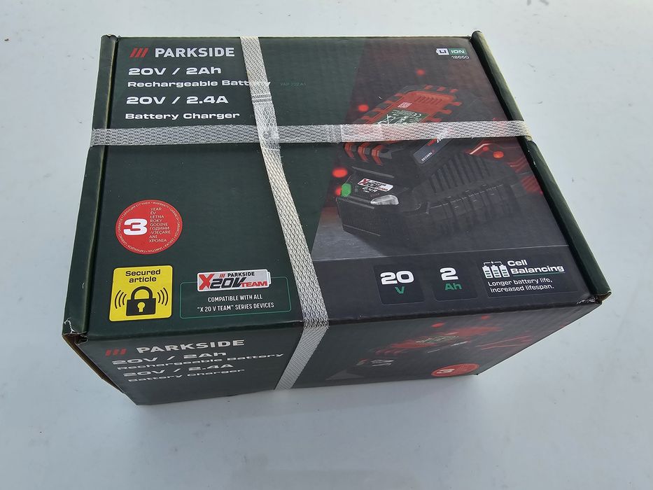 20V комплект Parkside Зарядно и Акумуторна батерия 2Ah РАР 2 и PLG 20 C1