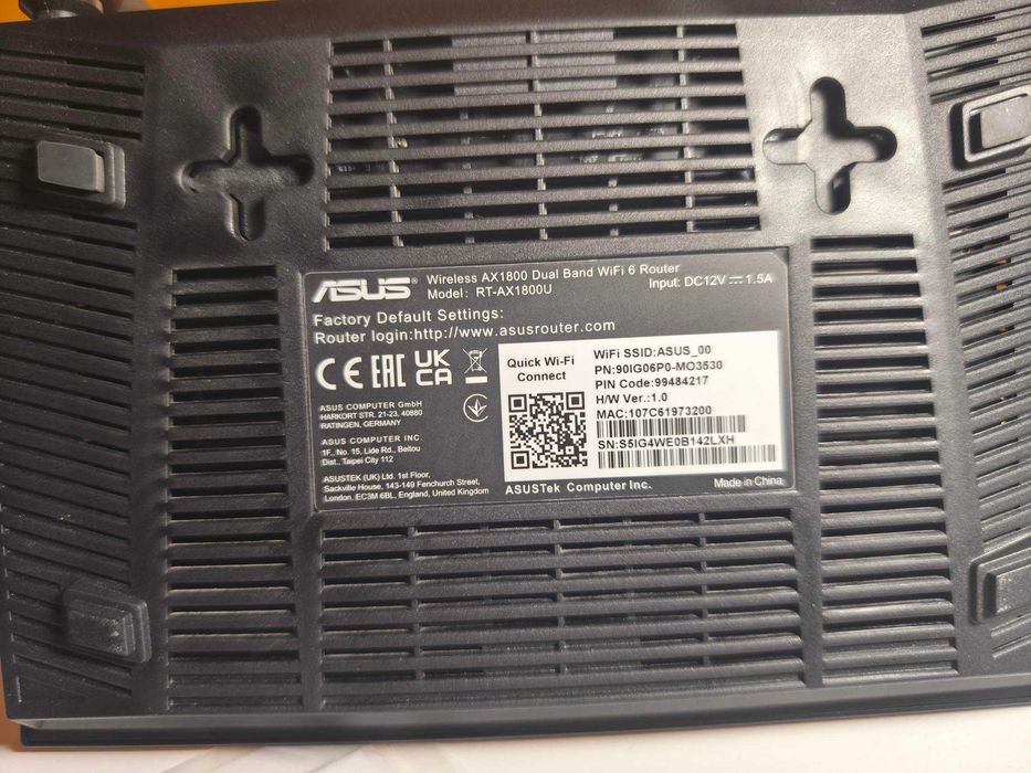 Router Wireless Gigabit ASUS RT-AX1800U, Wi-Fi 6, Dual-Band, AiMesh, Gigabit, suporta usb 4g
