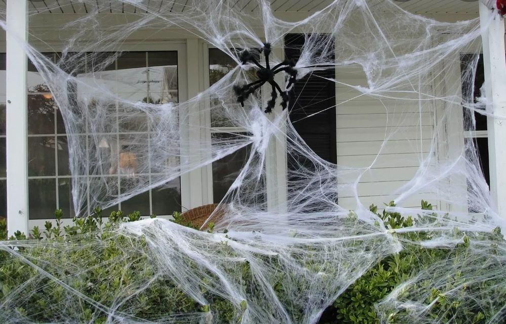 Паутины Хэллоуин покрывает 5кв м.