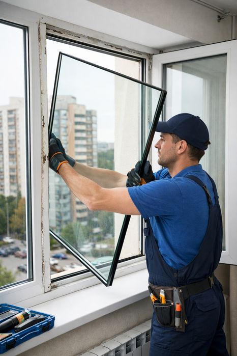 Замена стеклопакета ,разбитое стекло