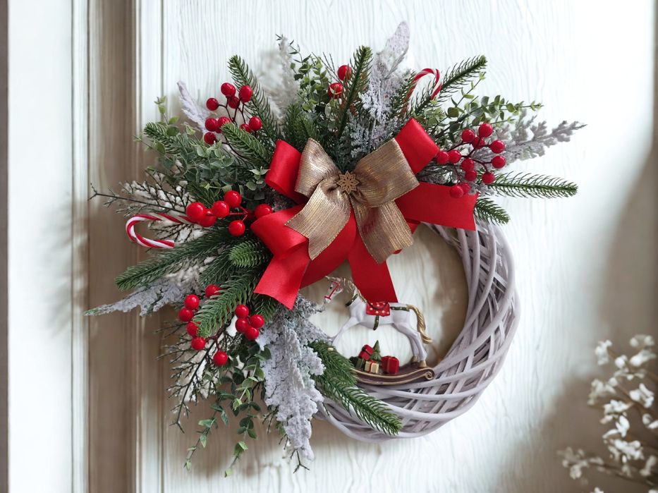 Подарък за Коледа, коледна подаръчна кутия, Коледен венец, късметчета