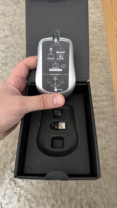 Mouse Wireless/Bluetooth Logitech MX Anywhere 3S, 8000 dpi, Pale Grey