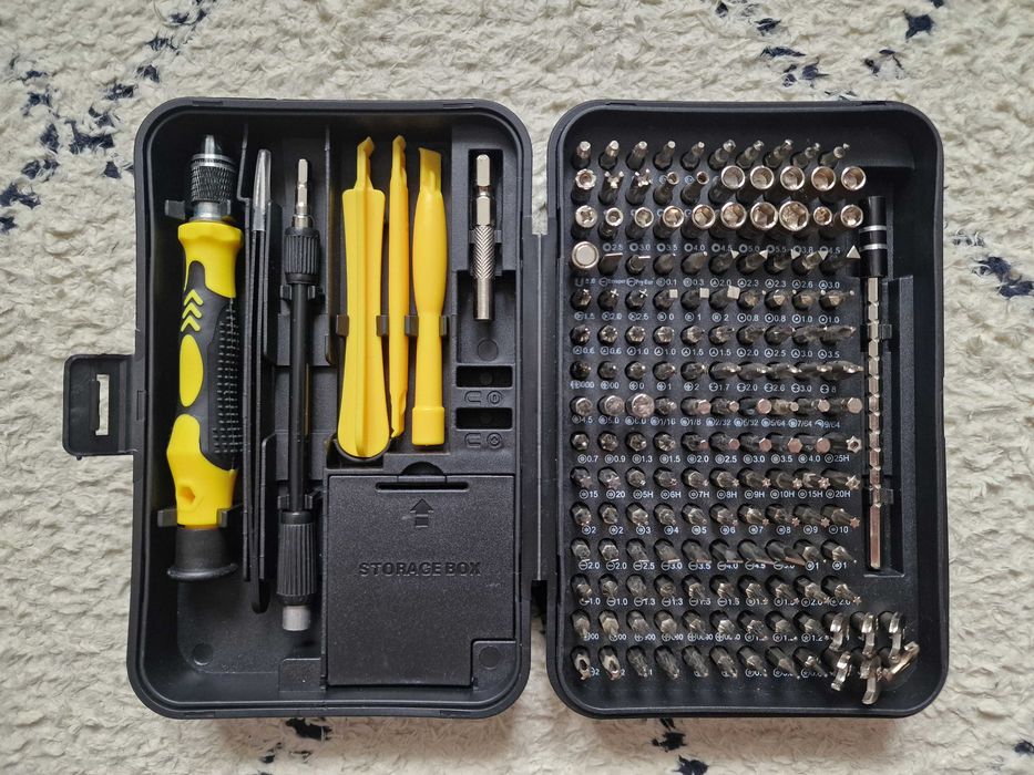 Set Șurubelnițe Precizie 170 în 1 – 154 Biți S2/CRV, Reparat Telefon, Laptop, PC