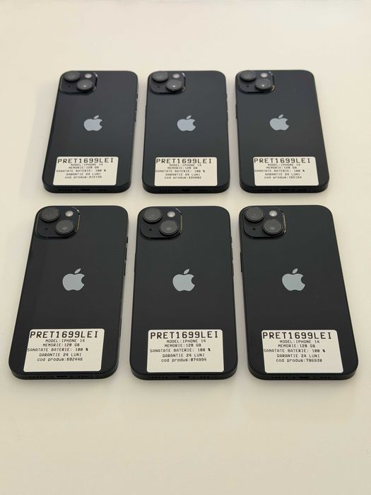 Magazin Apple iPhone 14 Midnight Excelent 128GB Garantie Rate