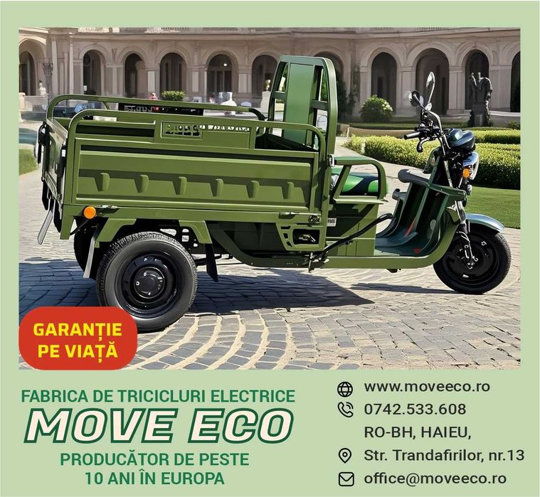 Triciclu electric 60V-45AH omologat CARGO 500 EEC md 2026 * NOU